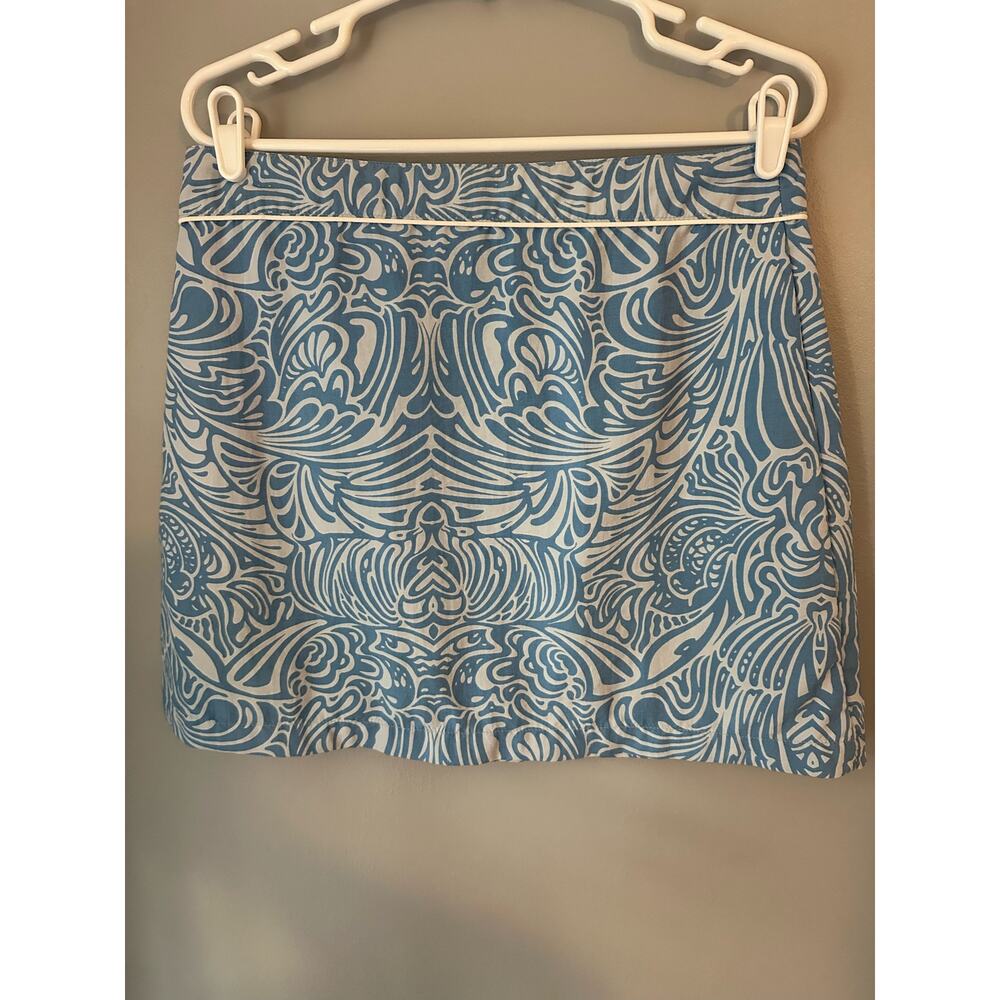Patagonia Womens Button Out Boardie Island Mini Wrap Skirt Size 8 Blue - Picture 4 of 7
